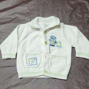 Vintage white embrodiered baby cardigan